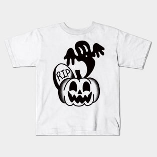 Vintage Halloween in traditional tattoo style. Kids T-Shirt